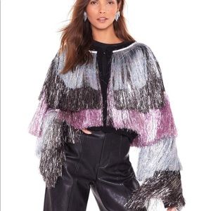 Nasty gal party crasher multicolor fringed jacket